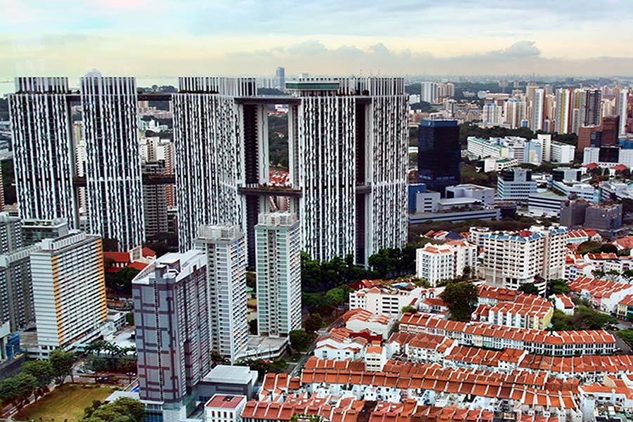 Singapore skyline with modern residential condominiums, illustrating buyer suitability for new launch condos