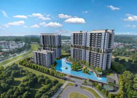 Lentor Gardens Residences artist impression showing residential towers and pool deck