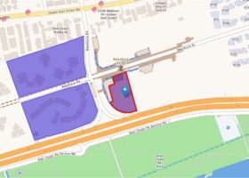 Site location map of Vela Bay at Bayshore, showing direct adjacency to Bayshore MRT (TE29), East Coast Park, and surrounding GLS parcels