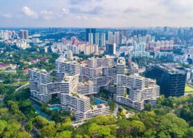 Singapore skyline with modern residential condominiums, illustrating perceptions of safety in new launch property locations