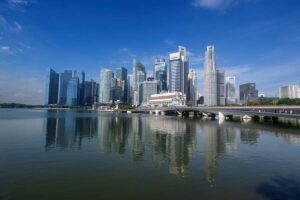 Singapore Marina Bay skyline with office towers and waterfront, used to illustrate Singapore property affordability and housing decisions