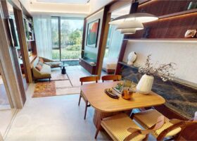 Aurea showflat interior preview for the Golden Mile Complex redevelopment residential tower at Beach Road Singapore