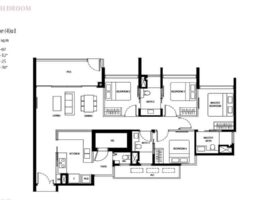 Kassia 4 bedroom floor plan showing layout zoning living dining kitchen yard and bedroom configuration in Flora Drive freehold development
