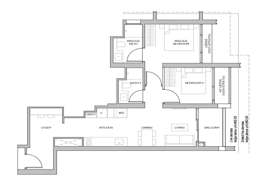 Promenade Peak floor plan layouts showing different unit configurations in the Zion Road condominium development