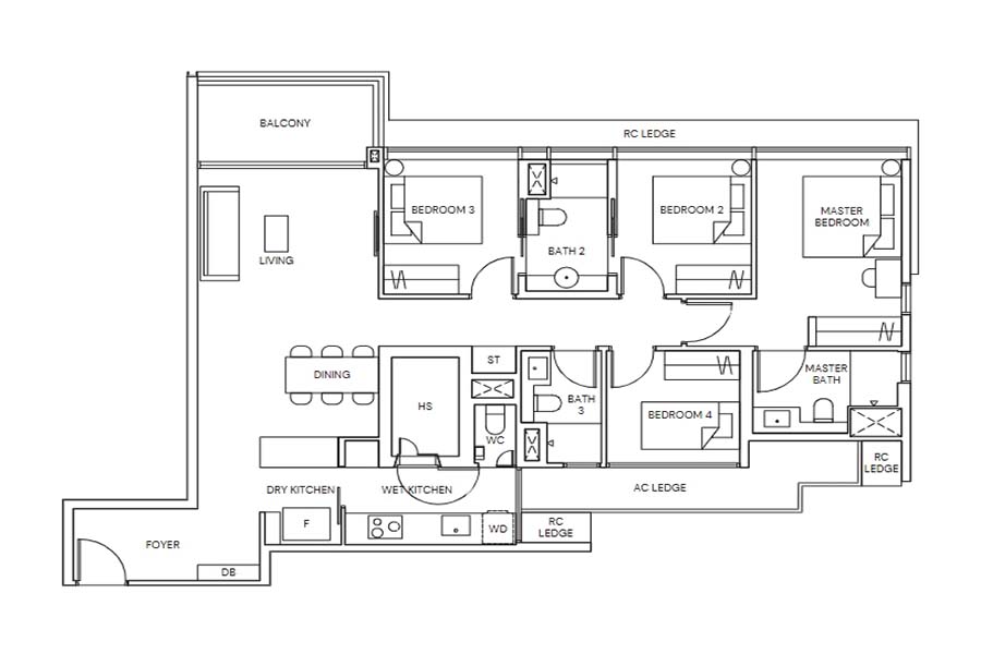 Terra Hill floor plan layout overview showing unit mix in Pasir Panjang Singapore