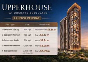 UPPERHOUSE at Orchard Boulevard launch pricing and building facade in District 10 Singapore