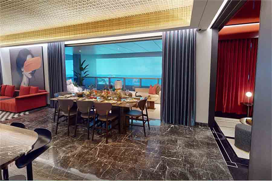 W Residences Marina View Singapore showflat interior illustrating branded luxury residence living in the Downtown Core