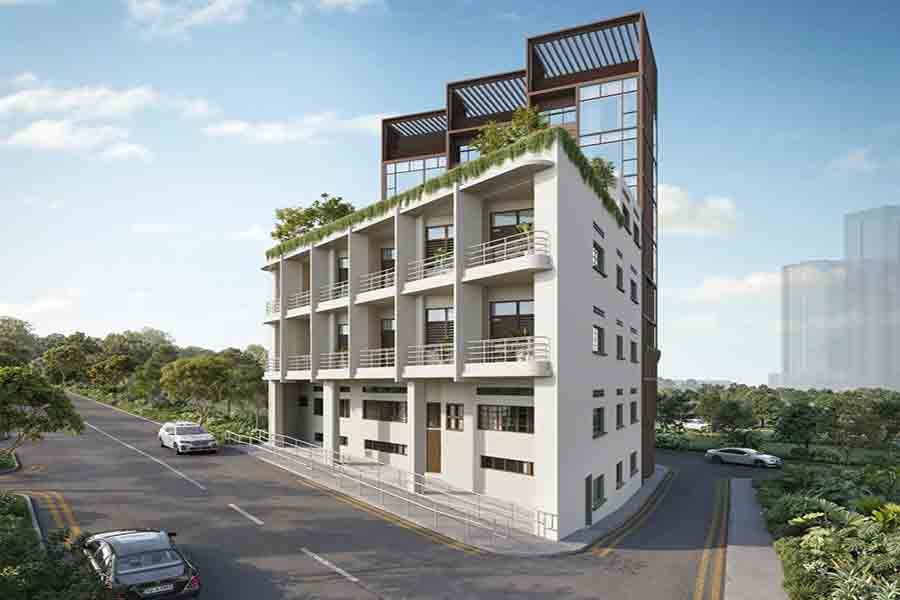 Duet @ Emily freehold boutique condo facade Mount Emily conservation building with modern annex District 9 Singapore