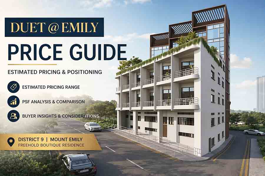 Duet @ Emily price guide estimated pricing freehold condo District 9 Singapore