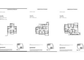 Hudson Place Residences floor plan layouts showing 2 bedroom, 3 bedroom and 4 bedroom unit configurations in District 5 Singapore