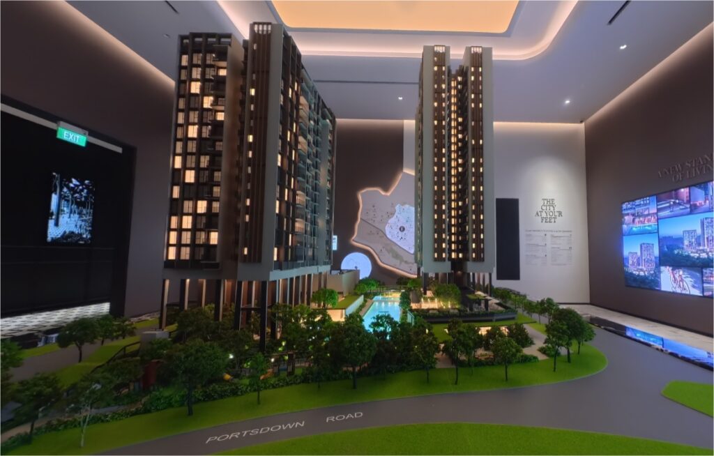 Hudson Place Residences showflat scale model along Portsdown Road in one-north Singapore