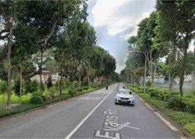 Evans Road near the Dunearn House showflat location in Bukit Timah Singapore