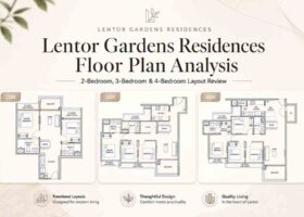 Lentor Gardens Residences floor plan analysis showing 2-bedroom, 3-bedroom and 4-bedroom layout review