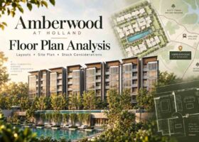 Amberwood at Holland floor plan analysis with site plan, condo facade and stack considerations